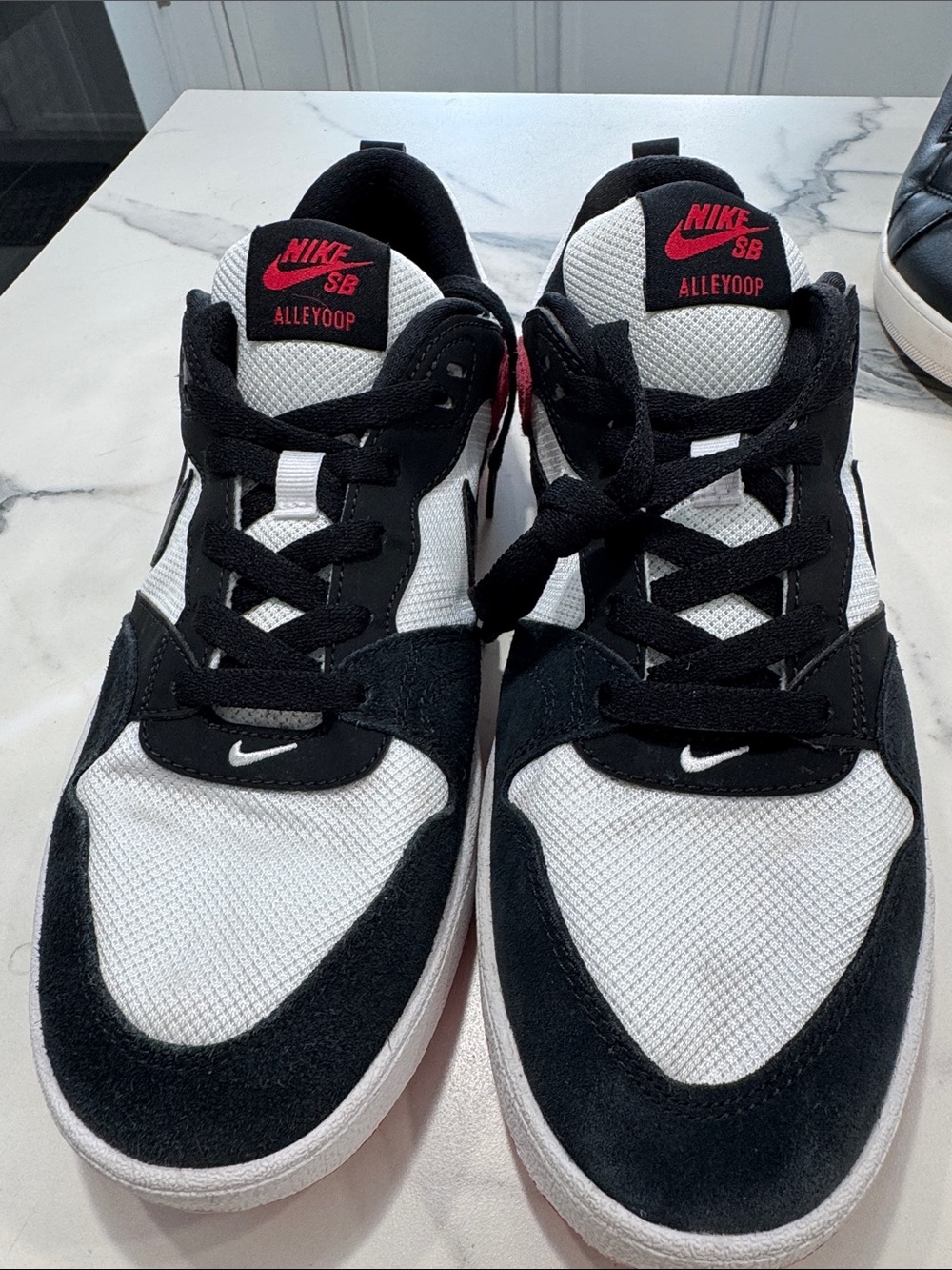 Nike SB Alleyoop Sneakers Mens 10 Black White Red Good Skateboarding‎ Shoes